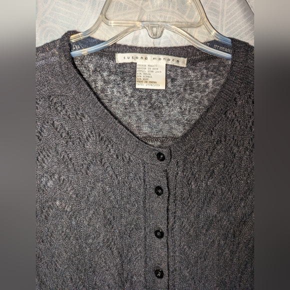 Susana Monaco Cardigan sweater black, Small - Picture 2 of 2